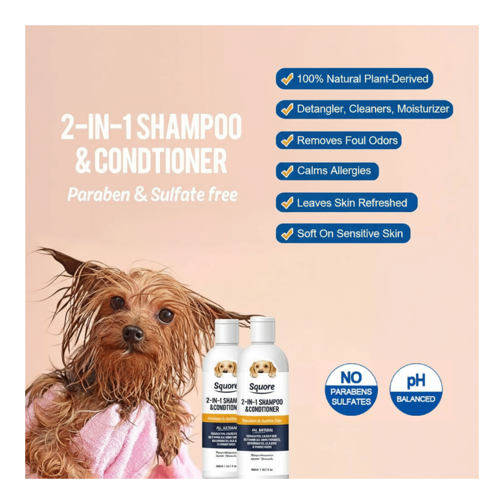 Squore 2 in 1 Dog Shampoo And Conditioner 300ml